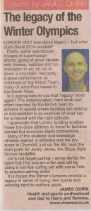 Winter Olympic Legacy-Somerset County Gazette