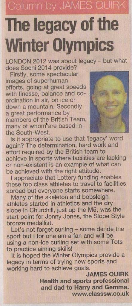 Winter Olympic Legacy-Somerset County Gazette