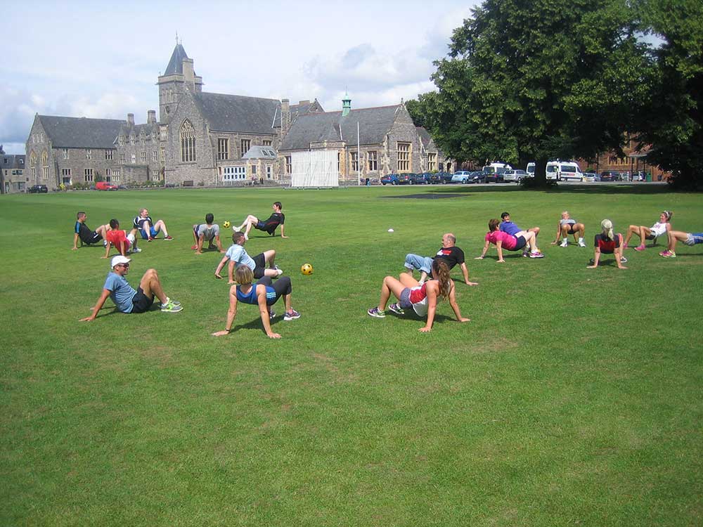 Core Strengthening for Coaches-'Sporty' crab circle ball